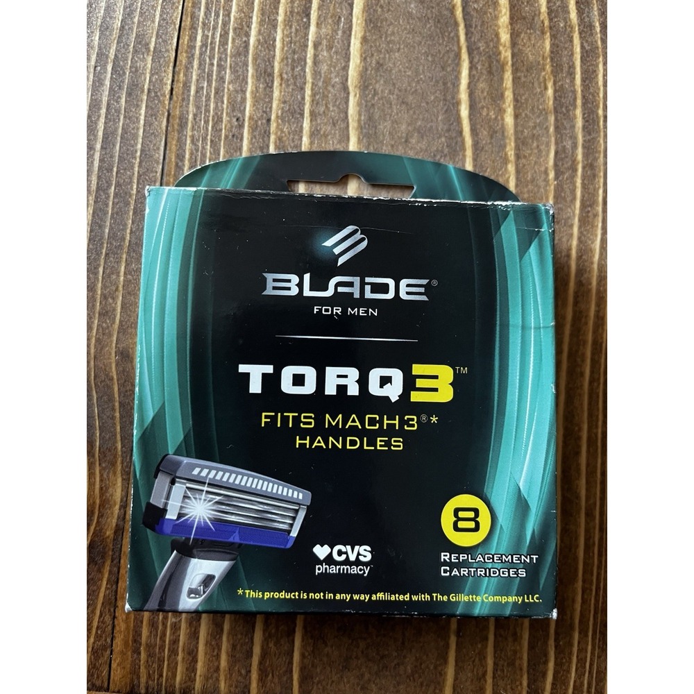 CVS Blade Men Triple Razor Blade Cartridge with Lubricating Strip 8 Piece Refill